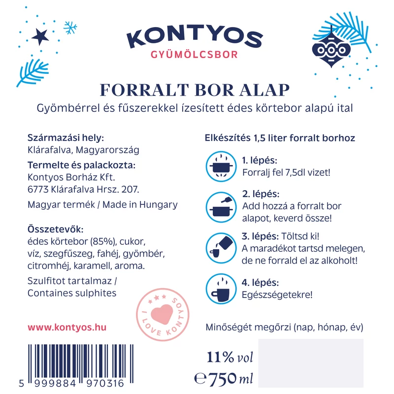 Forralt Körtebor Alap 0,75L