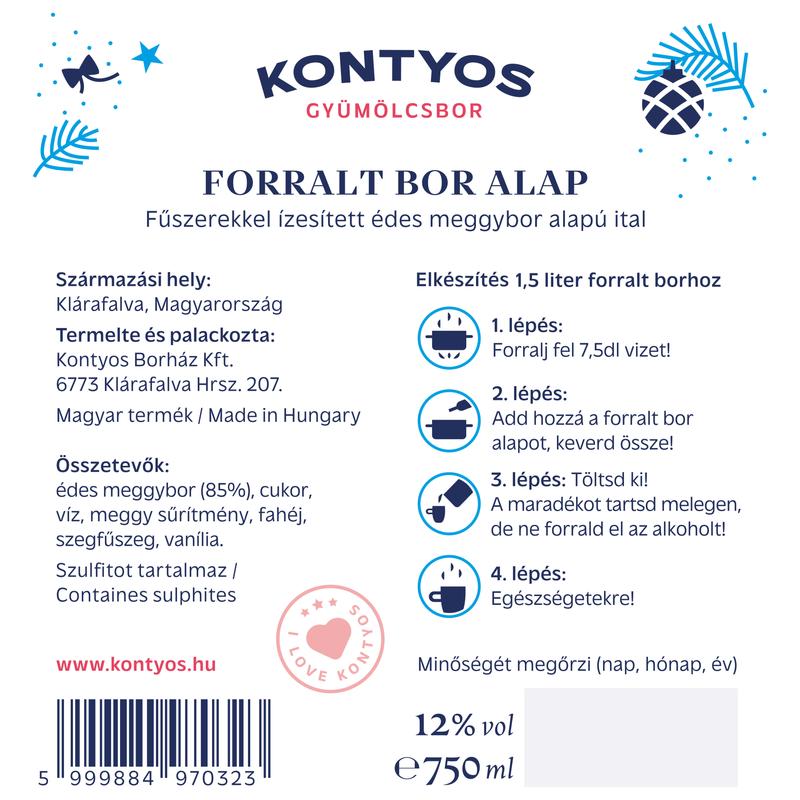 Forralt Meggybor Alap 0,75 L